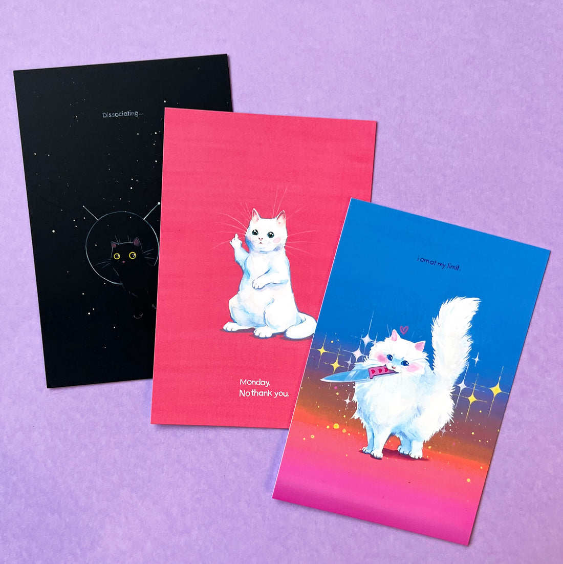 Cats At Their Limit Art Cards