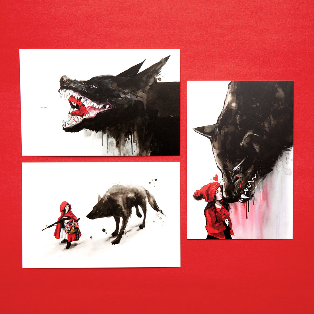 Red Riding Hood Art Cards