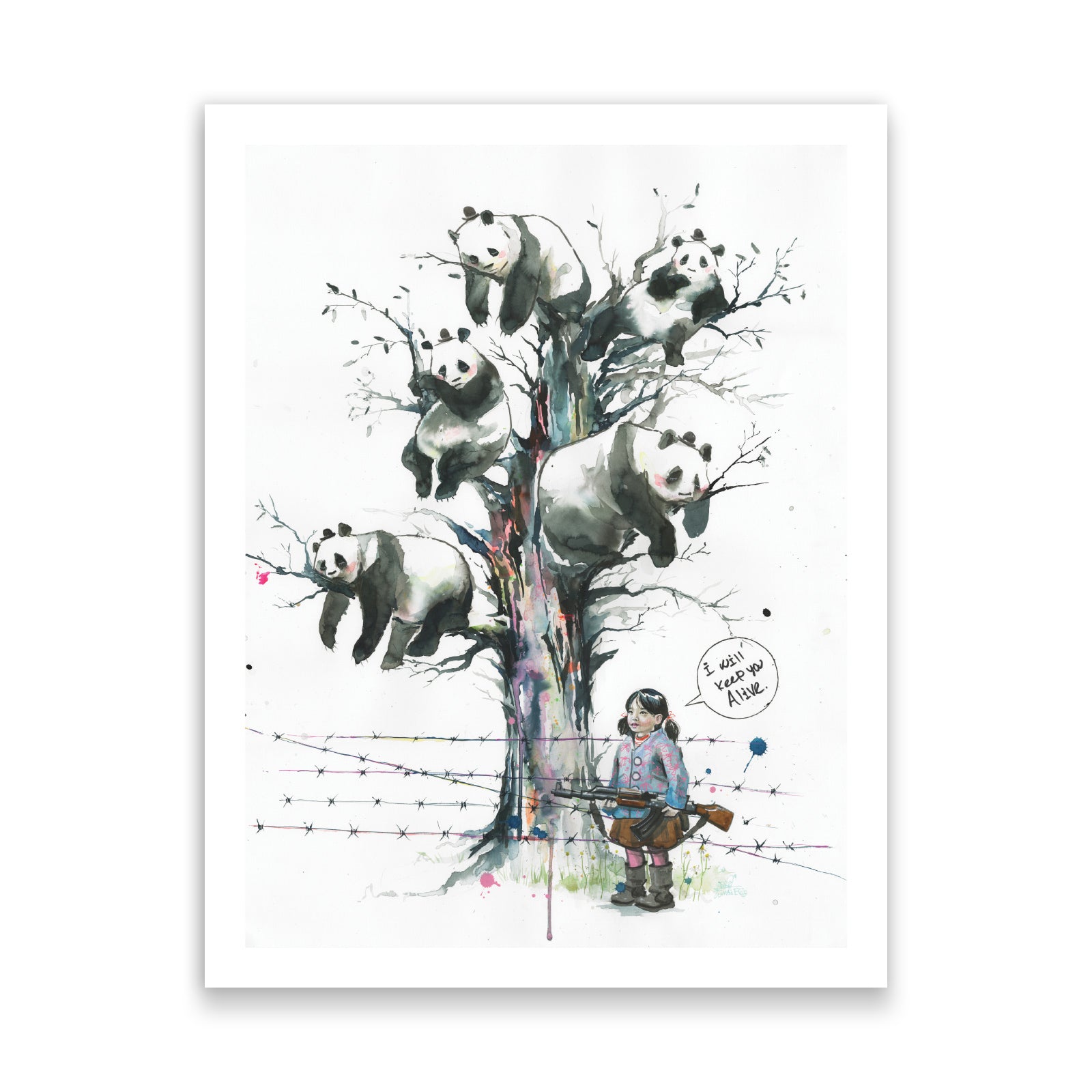 LORA ZOMBIE outlet Panda Girl Print