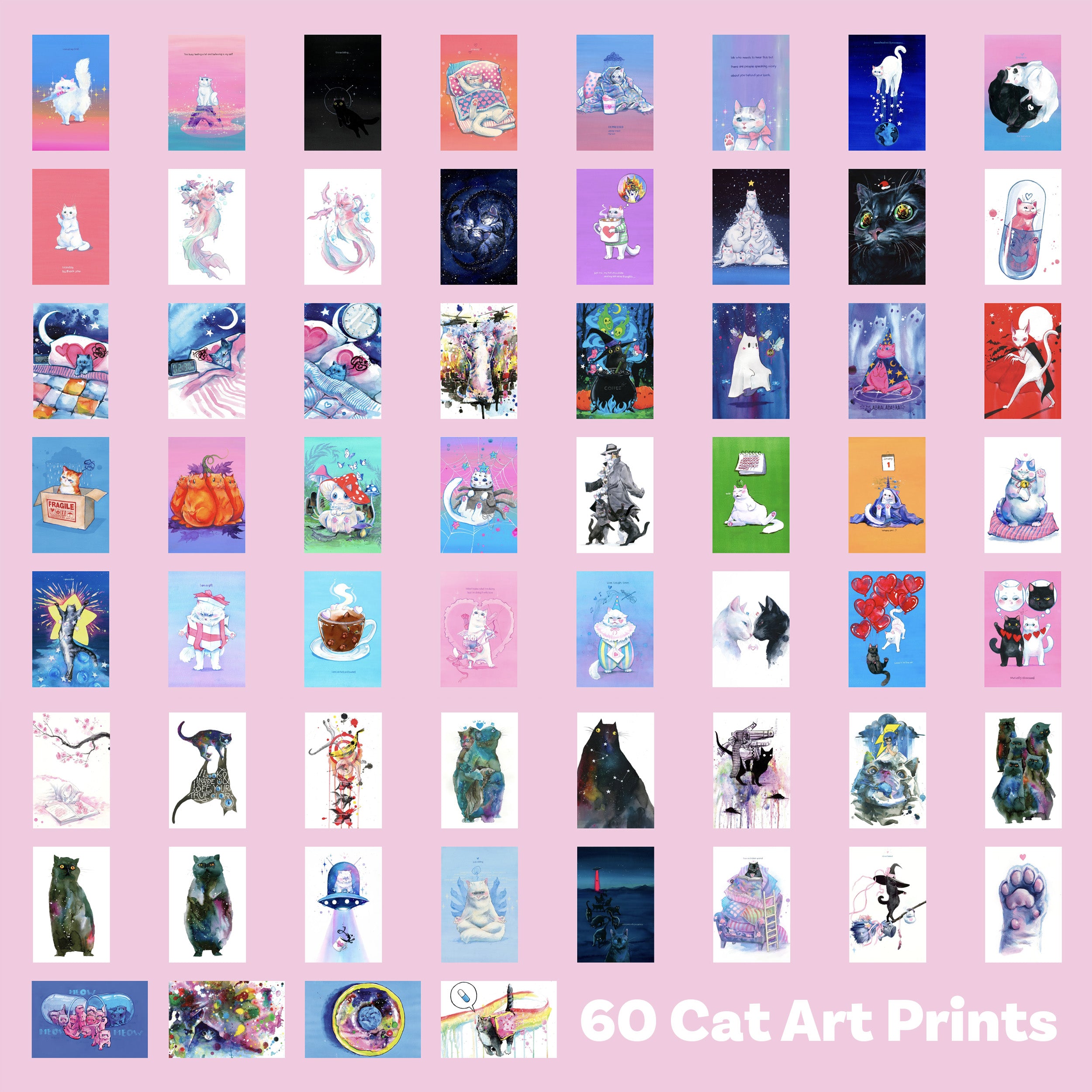 Cats In A Box Art Cards Boxed Set by Lora Zombie – Lora Zombie Studio