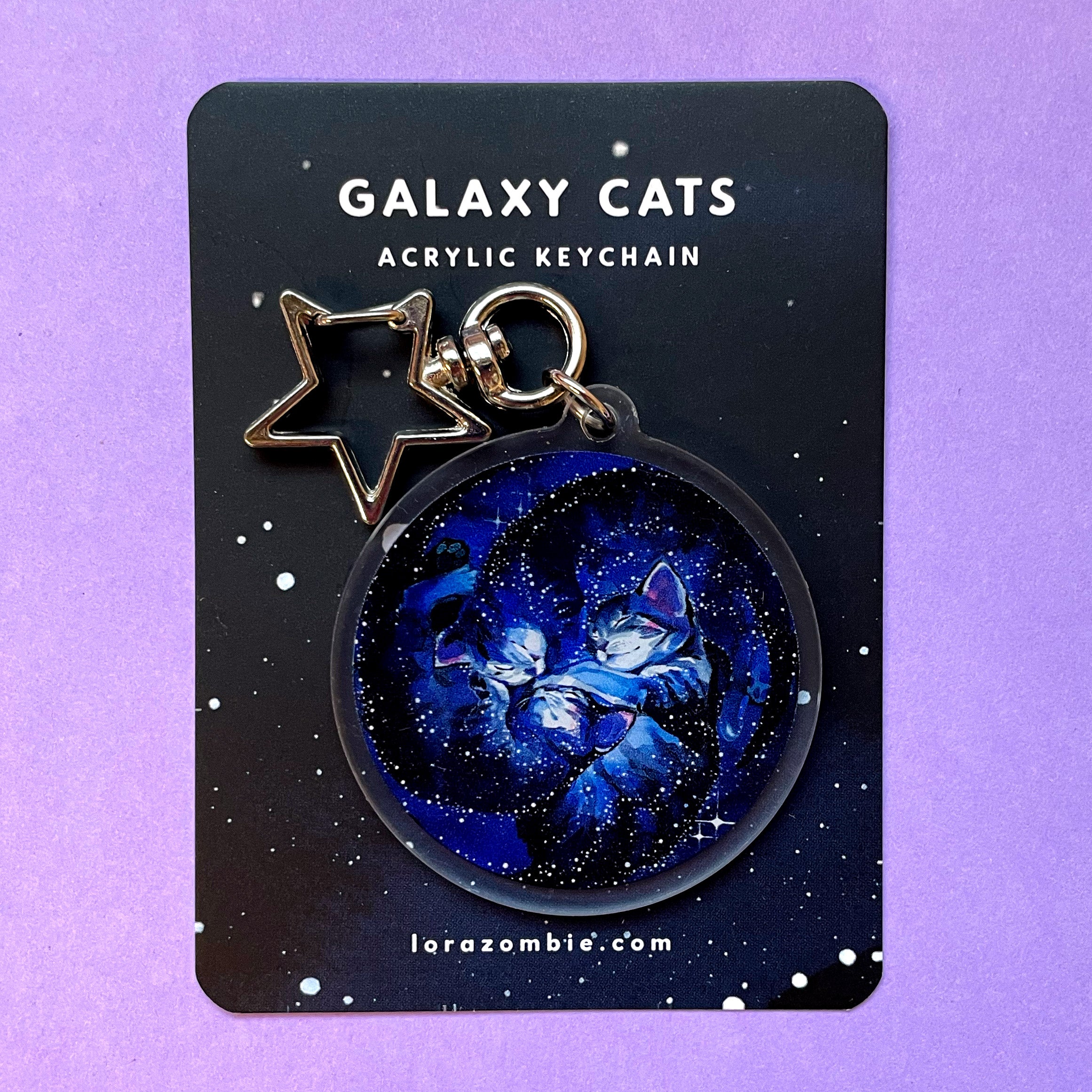 Galaxy Cats Keychain