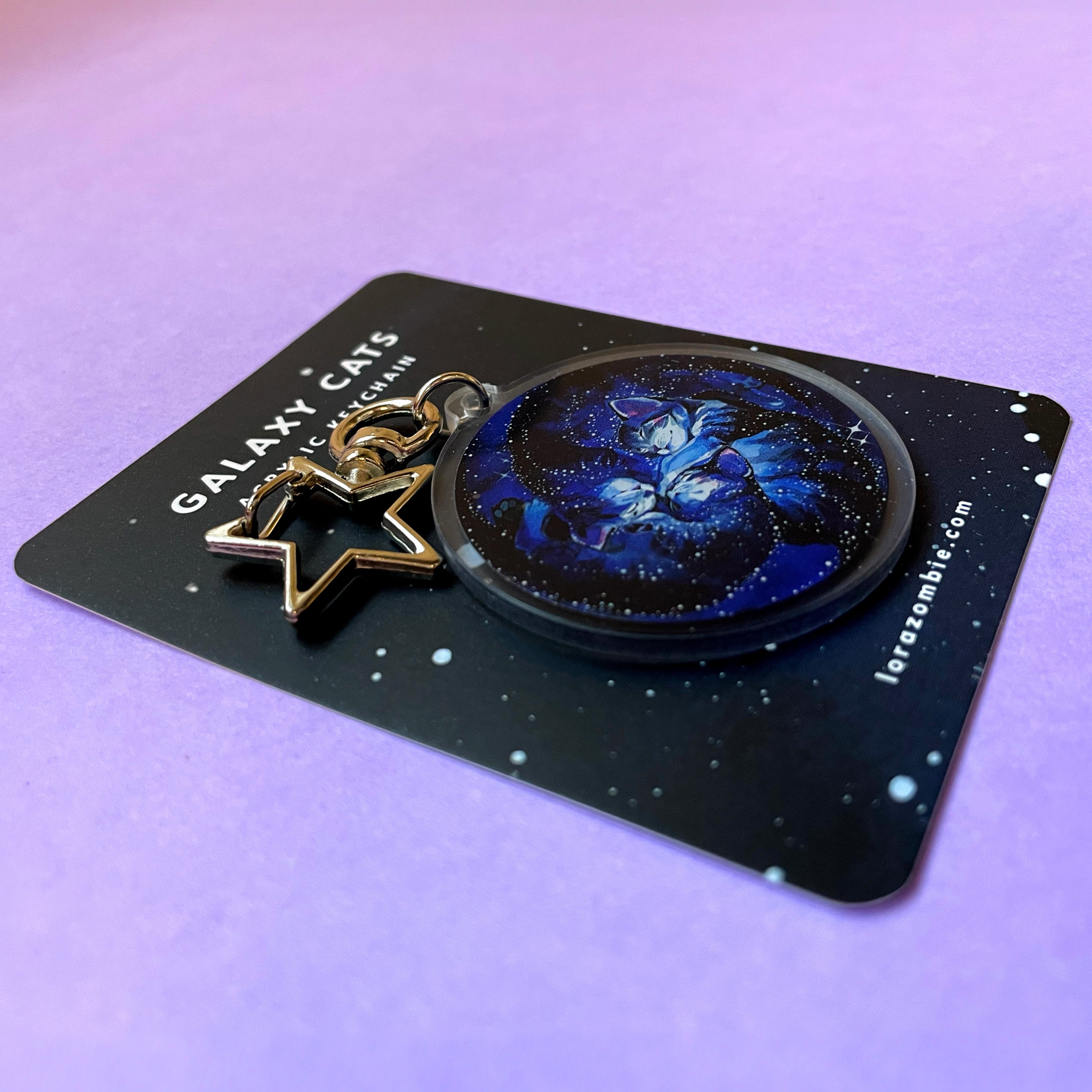 Galaxy Cats Keychain