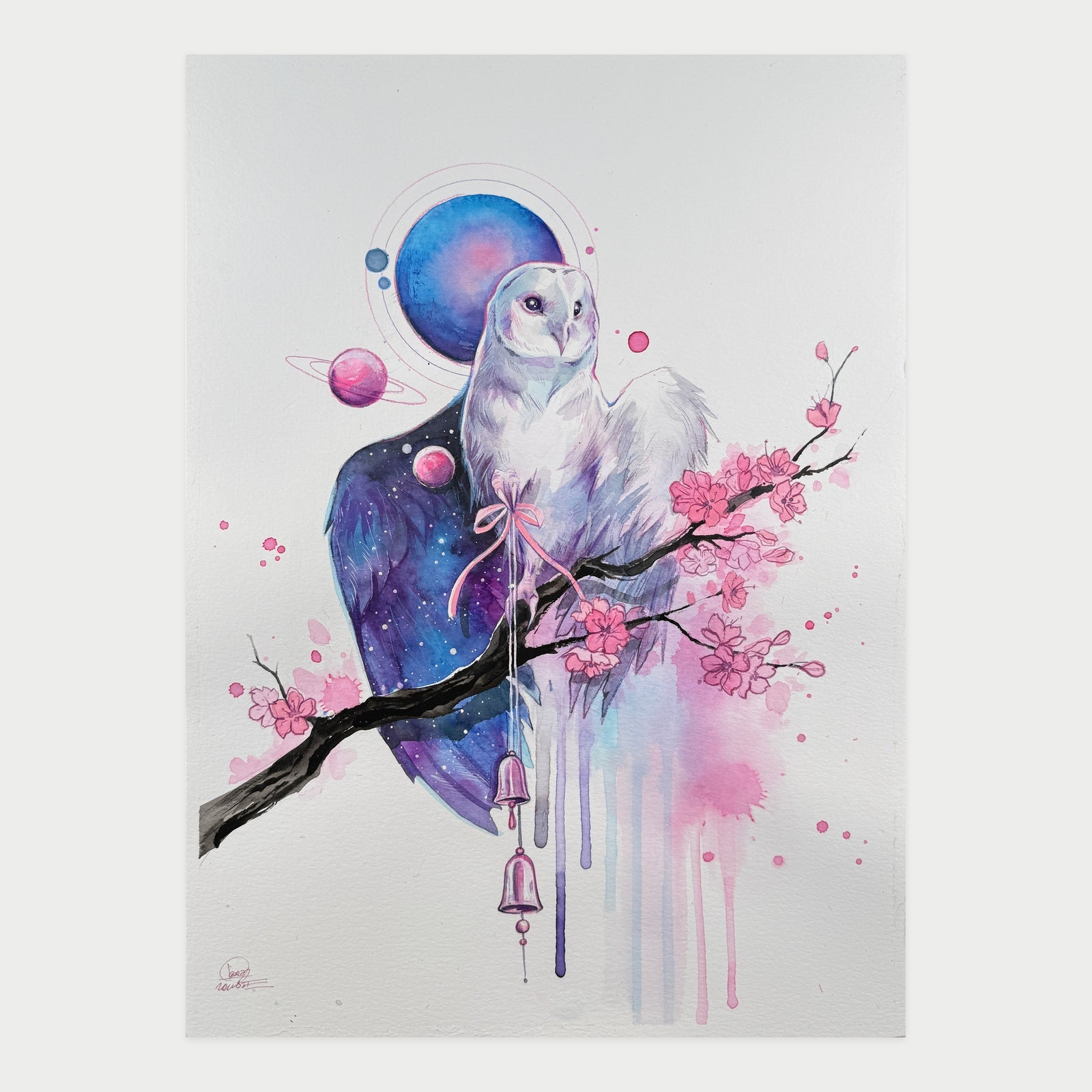 Sakura Owl by Lora Zombie