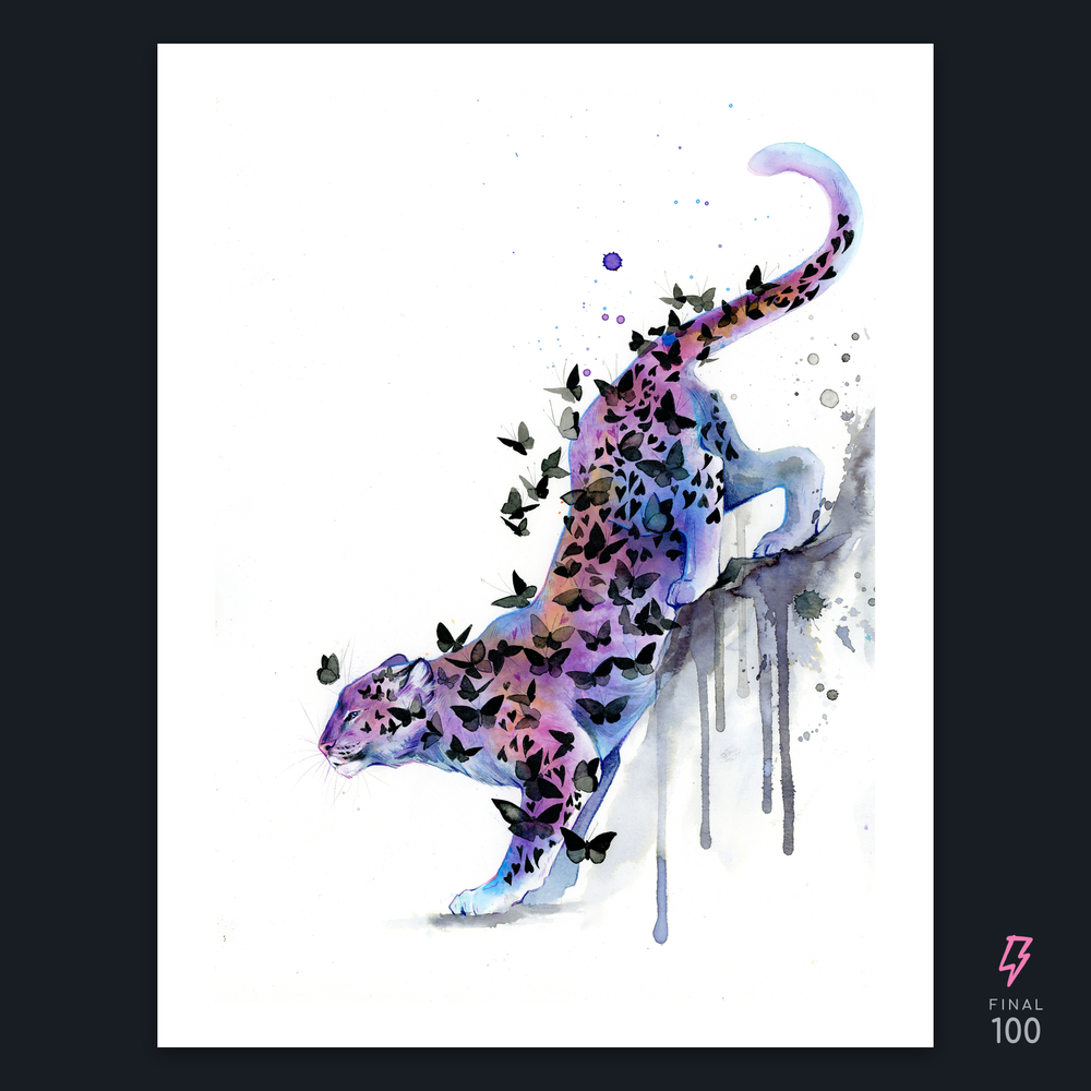 Black Butterflies Leopard – Lora Zombie Studio