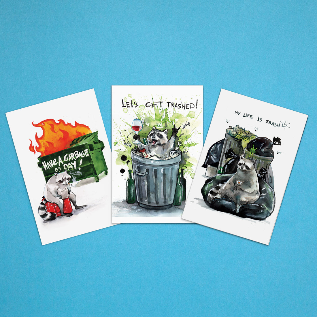 Trash Pandas Art Cards