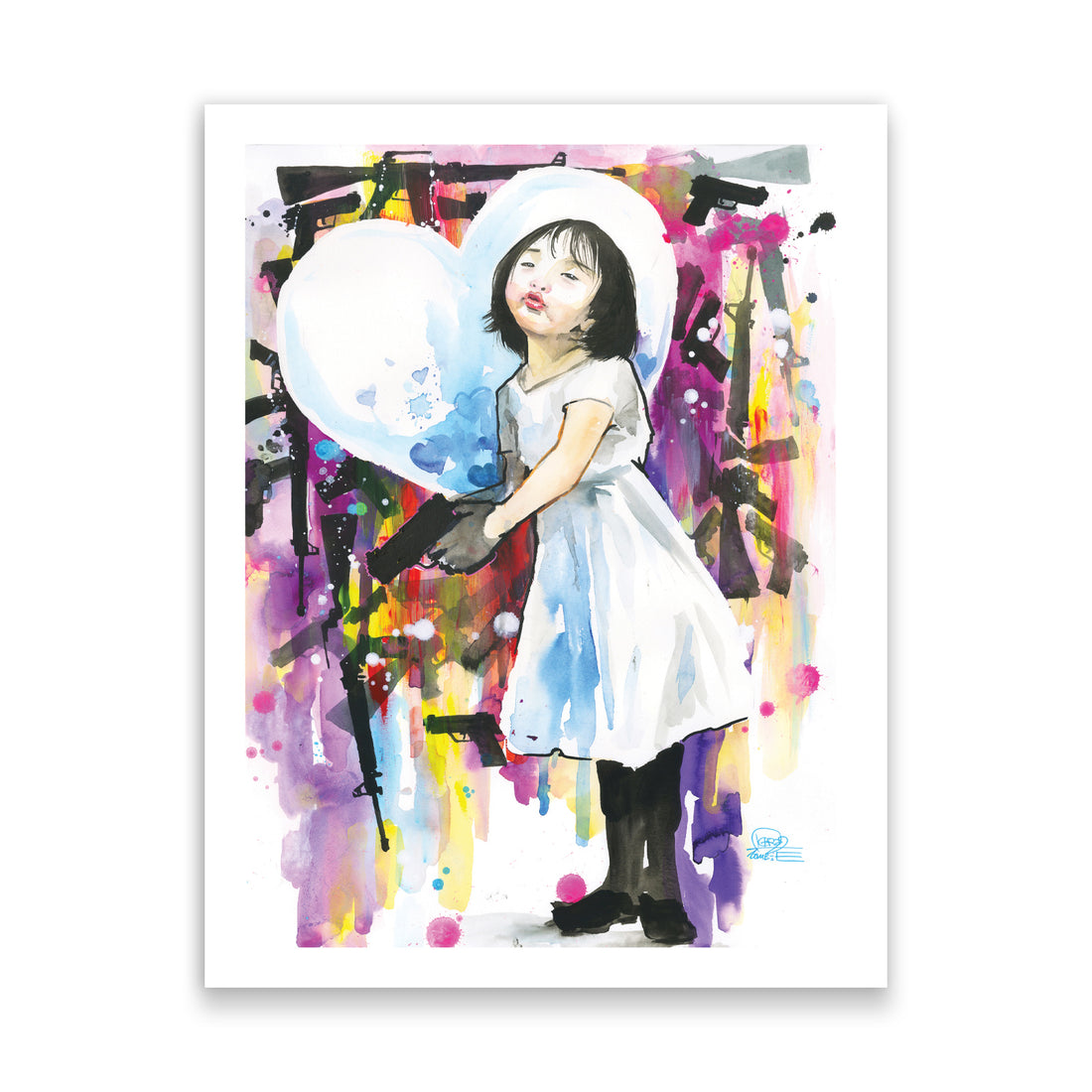 Little Girl Big Steel ( Signed Art Pack) by Lora Zombie. All artwork  purchases directly support the artist.